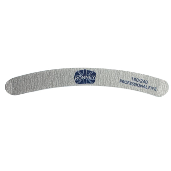 RONNEY - Pilnik do paznokci zebra NAILFILE BANANA (180/240) 12 szt. RN 247 jest-ponad0szt,zmieniam-na0:2021-04-05